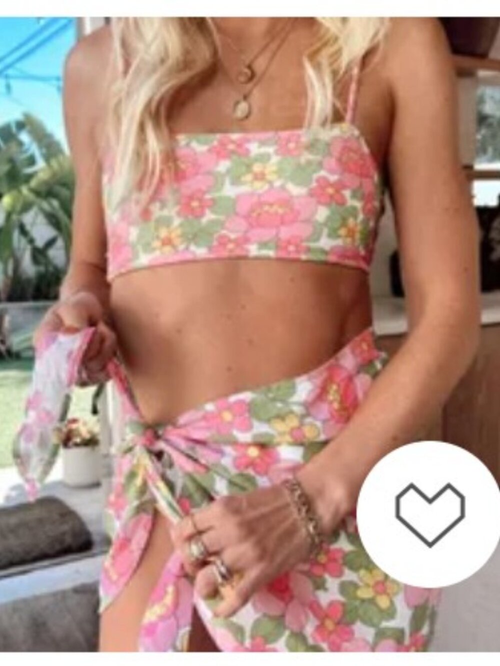 NWT Show Me Your Mumu Lido Sarong Cover Up Skirt Pink Floral Size L